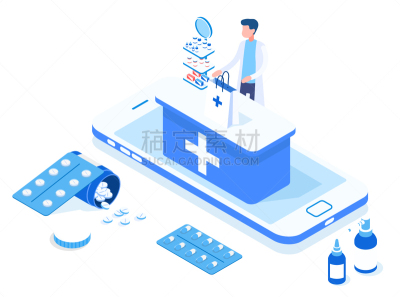 药房,互联网,电话机,药,矢量,概念,电子邮件,新的,购买,覆盖