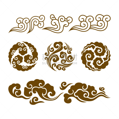 亚洲,云,漩涡形,华丽的,传统,风,布置,弯曲,设计