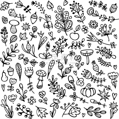 bullet journal hand drawn floral elements