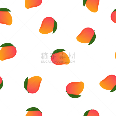 矢量,四方连续纹样,绘画插图,纺织品,卡通,背景,果汁,芒果,商品,高雅