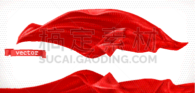 窗帘,红色,三维图形,华丽的,纺织品,浪漫,风,柔和,写实,弯曲