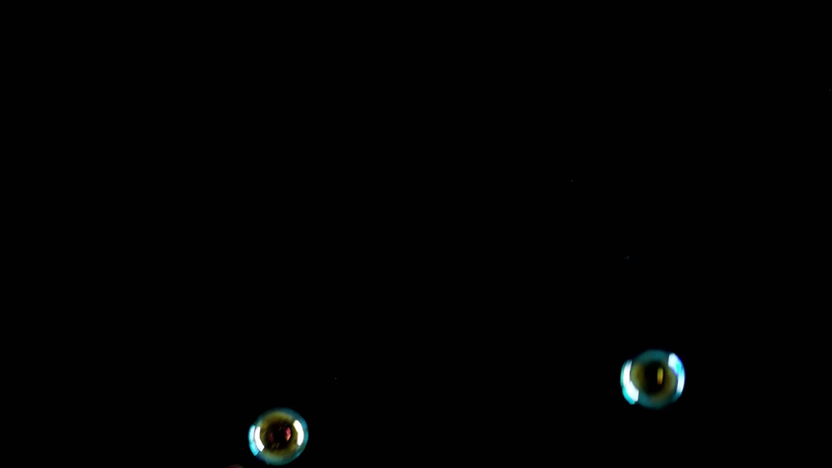 Soap Bubbles on Black Background