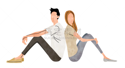 绘画插图,材料,双亲家庭,人,丈夫,水彩画颜料,男人,平坦的,妻子