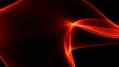 摘要背景发光粒子和线框的3D数字波。发光粒子的爆炸。未来技术风格背景。