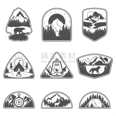 数字9,山,黑色,野生动物,公园,动物,露营,旅行,休闲