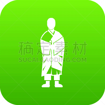 绿色,图标,神,白色,概念,传统,放松