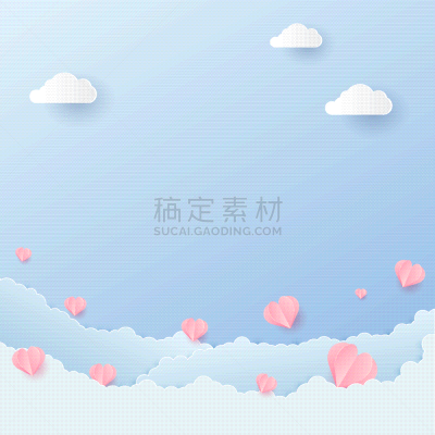 折纸工艺,人类心脏,天空,绘画插图,情人节,纸,幸福,矢量,可爱的,请柬