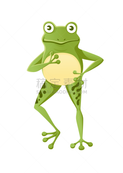 可爱的,青蛙,动物,绘画插图,卡通,矢量,绿色,动物腿,平坦的,微笑