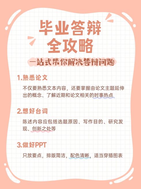 毕业论文答辩小红书配图预览效果