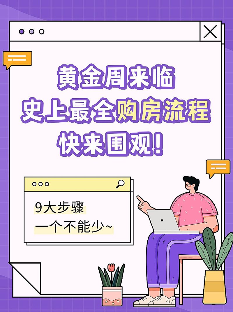 国庆节房地产节日营销可爱风小红书配图