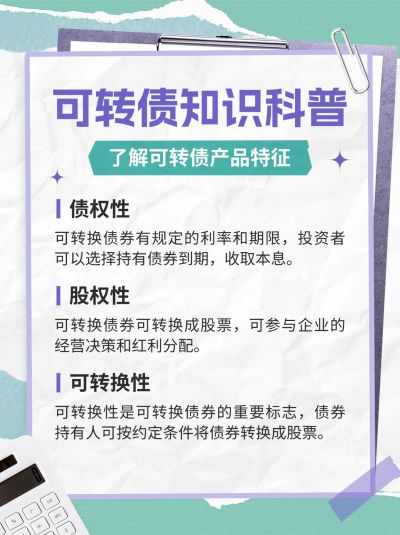 金融证券可转债知识科普小红书配图套装