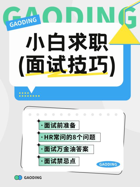 面试求职技巧科普小红书配图预览效果