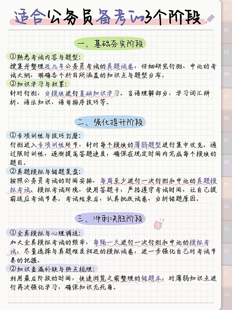 教育公考事业单位攻略指南手帐风小红书配图