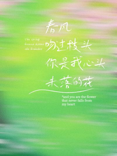 情感语录春日配色小红书封面aigc