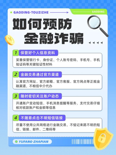 金融预防诈骗安全教育宣传知识科普小红书配图套装预览效果
