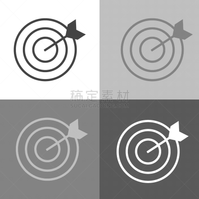 set image a target pierced an arrow white