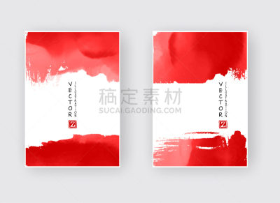 画笔,分离着色,白色,红色,概念,模板,品牌名称,装饰,复古
