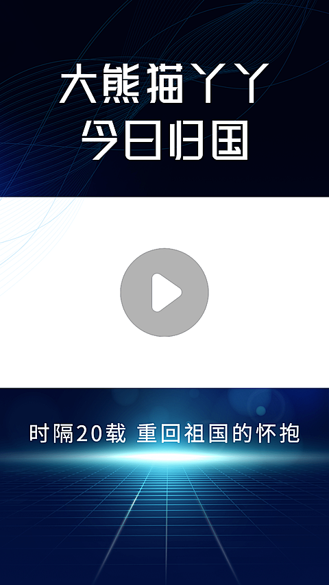 热点大熊猫丫丫回国资讯短视频边框背景