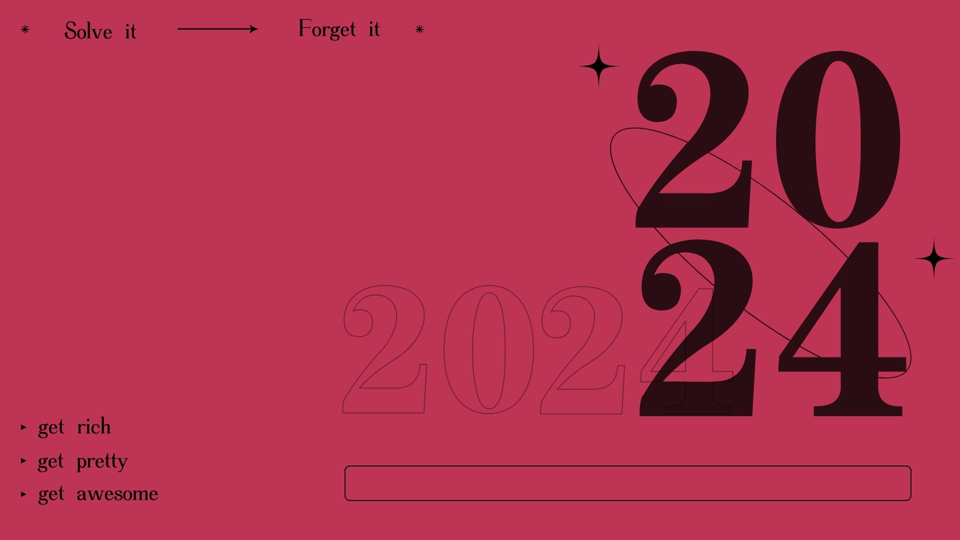2023新年元旦大字简约电脑壁纸预览效果