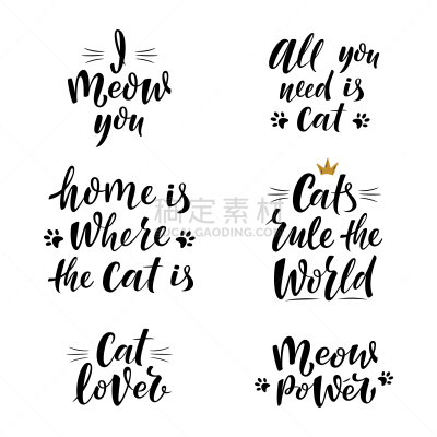 可爱的,猫,标志,纹理,布告,短语,贺卡,纺织品,女婴,简单