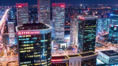时间Lapse-Beijing天际线