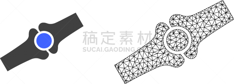 人造的,铁丝网,动物骨,平坦的,人工关节,分离着色,一个物体,图像,模板,设计