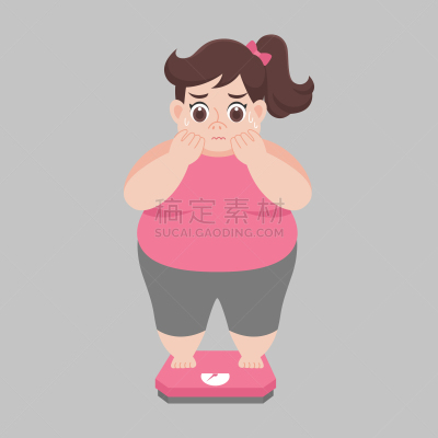 女人,巨大的,肥胖,秤,比例,损失,瘾君子,担心,站,改进