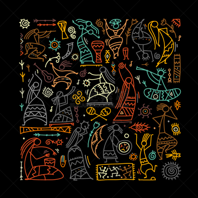 式样,民间音乐,舞蹈,背景,萨满,音乐人,人,女人,轮廓