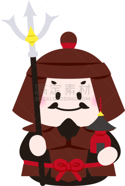 运气,神,数字7,日本武士,多闻天王,七个幸运神,勇士,一个人,古典式,儿童