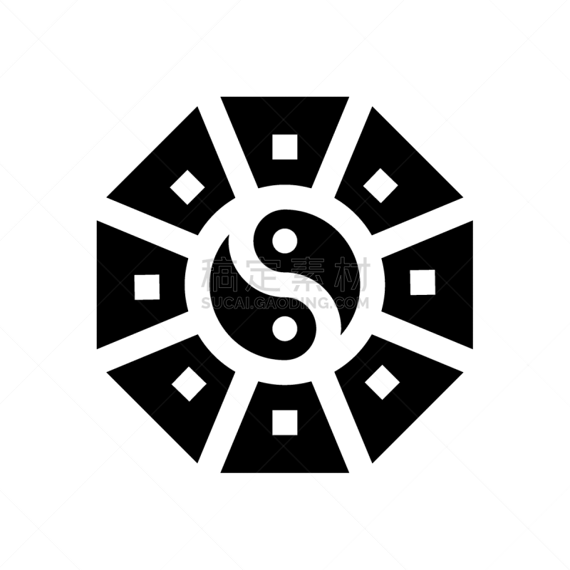 阴阳符,矢量,瓷器,式样,风水,新年,家庭,传统,丰,事件