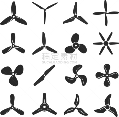 图像,螺丝,螺旋桨,发动机,图标集,白色,黑色,金属,古老的,收集