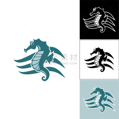 品牌名称,波浪,海马,商务,旅途,证章,疤,夏天,剪影,探险
