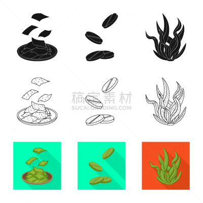 分离着色,海洋,标志,蛋白质,一个物体,蔬菜,素食,健康保健,食品,布置