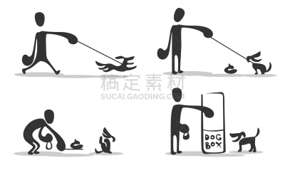 狗,宠物,整齐的,责任,干净,男人,概念,图像,公园,步行