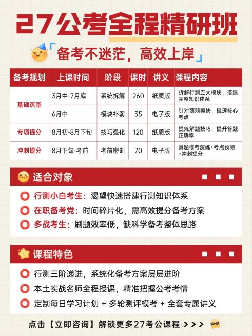 教育培训职业技能考公课程服务介绍小红书配图预览效果