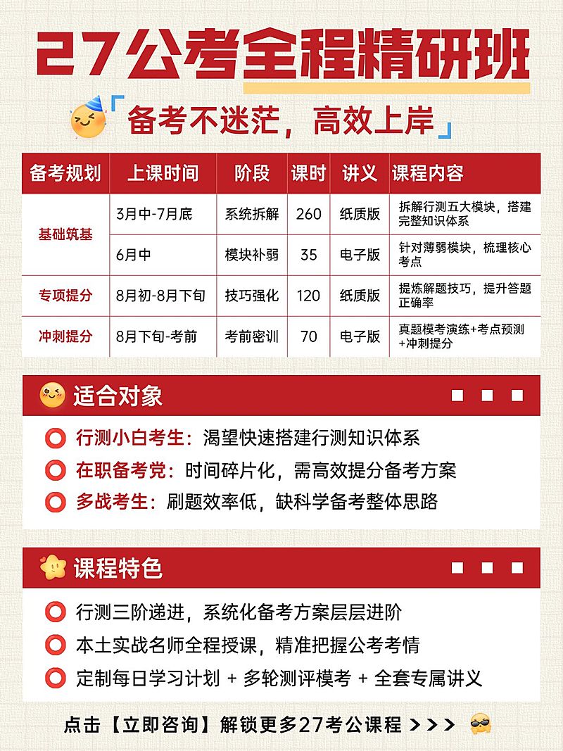 教育培训职业技能考公课程服务介绍小红书配图