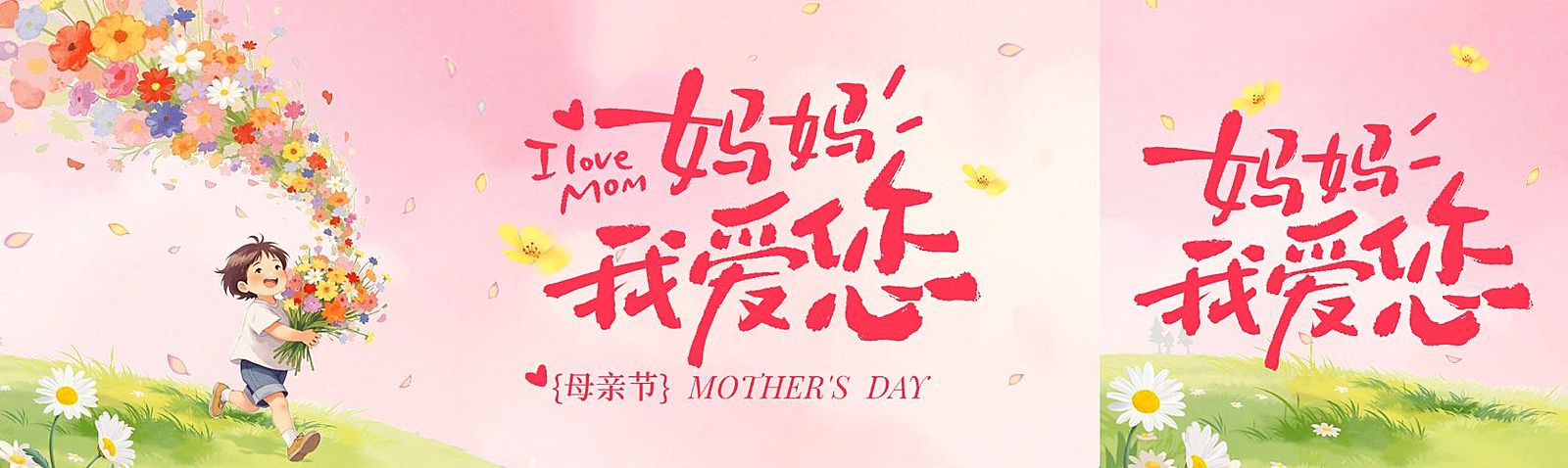 母亲节节日祝福通用温馨感公众号首次图双封面