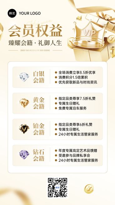 商超百货会员积分权益促销宣传手机海报预览效果
