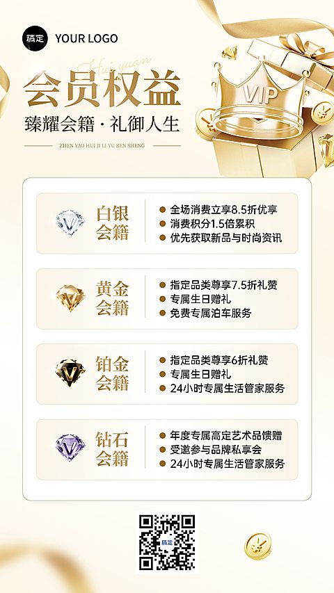 商超百货会员积分权益促销宣传手机海报