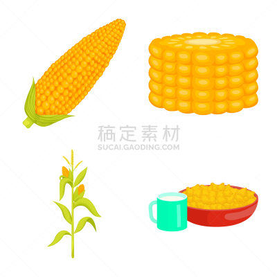 食品,甜玉米,分离着色,符号,一个物体,农业,蔬菜,什锦烤燕麦片,热,布置