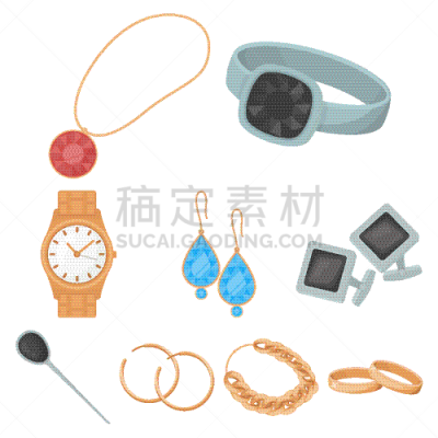 珠宝,个人随身用品,分离着色,簪子,图像,婚礼,品牌名称,矢量,布置,收集