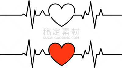 线条,舞蹈,心型,绘画插图,心电图,材料,脉搏图,图表,医药职业,背景分离