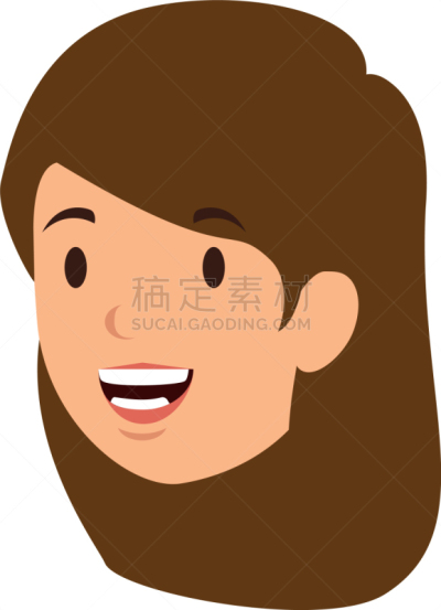 女人,卡通,可爱的,商务,人,概念,肖像,性格,微笑,违约