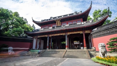 杭州的传统风格建筑。时间间隔