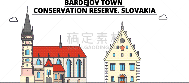巴尔代约夫,城镇,斯洛伐克,国内著名景点,人行道,夏天,户外,建筑,城市