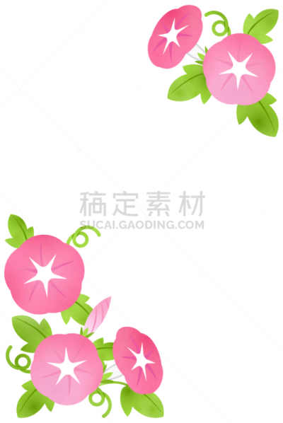 边框,绘画插图,牵牛花,高雅,水彩画,华丽的,贺卡,水彩画颜料,植物,背景