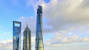  延时 上海三座标志性摩天大楼