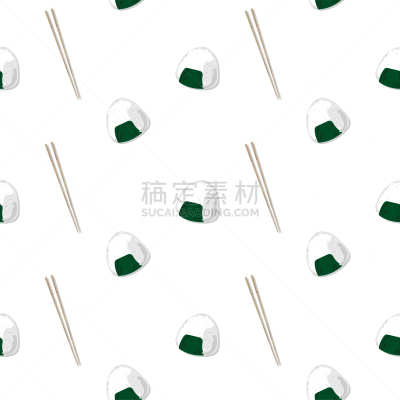 式样,背景,日本,食品,生鱼片,寿司,插画,一个物体,组物体,绿色