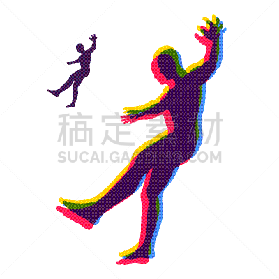 人,男人,商务,风险,运动,姿态不雅,平衡,剪影,落下,行动