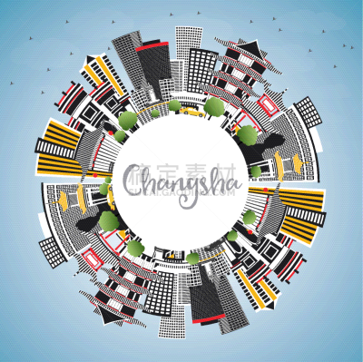 长沙,城市天际线,建筑外部,灰色,旅途,商务,云,鸟类,湖南省